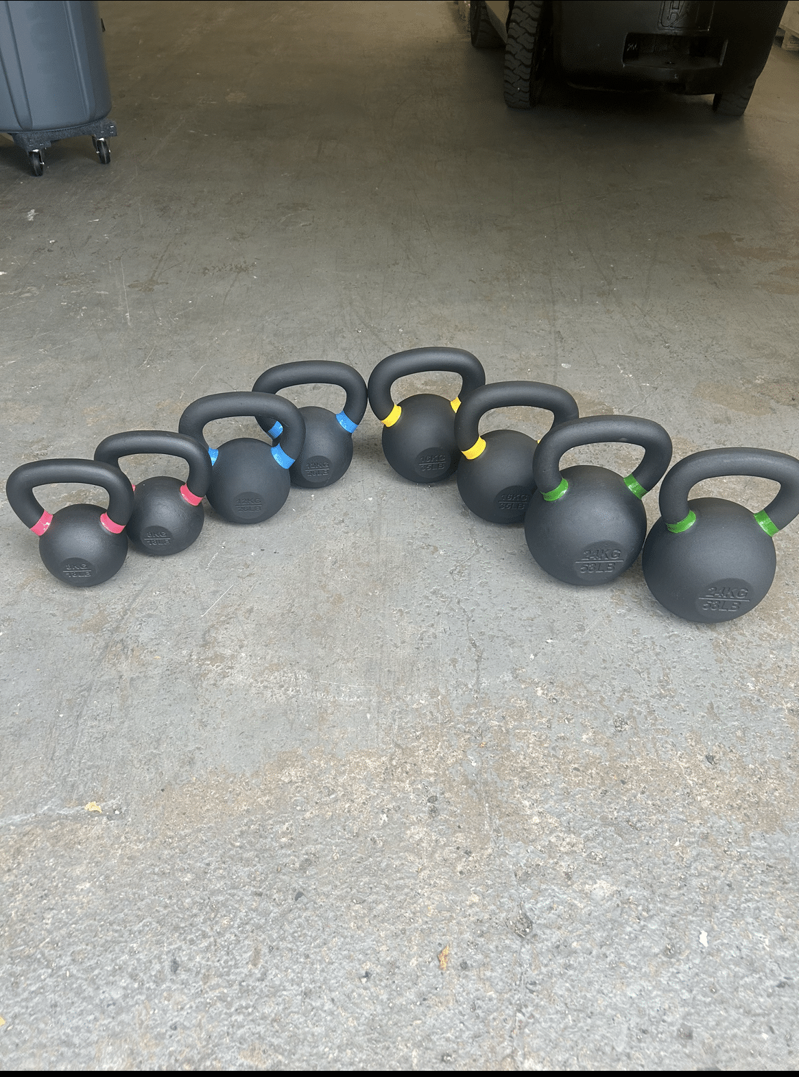 Premium Powder Coat Kettlebell – Set