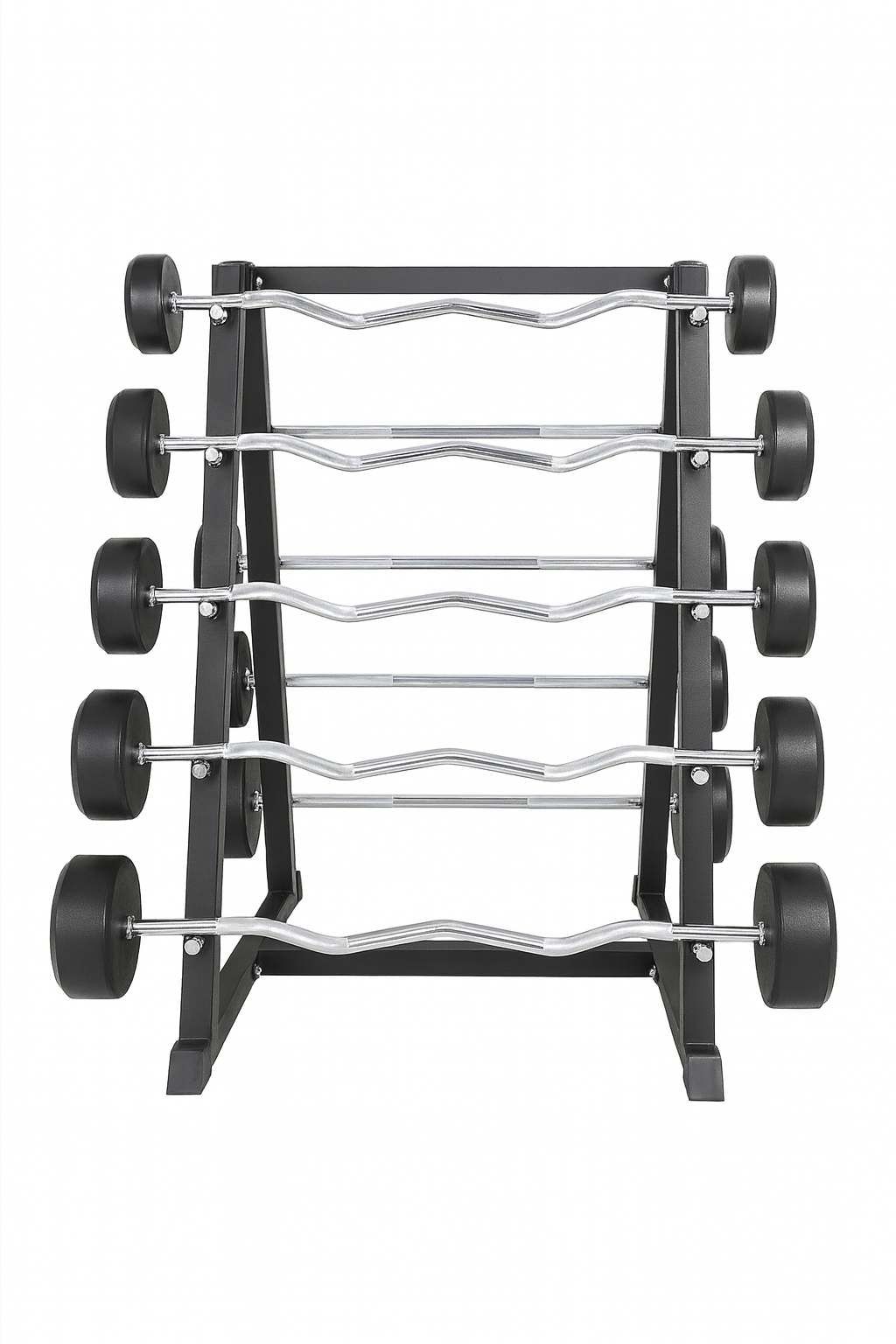 Fixed EZ Curl Barbell Set with Stand