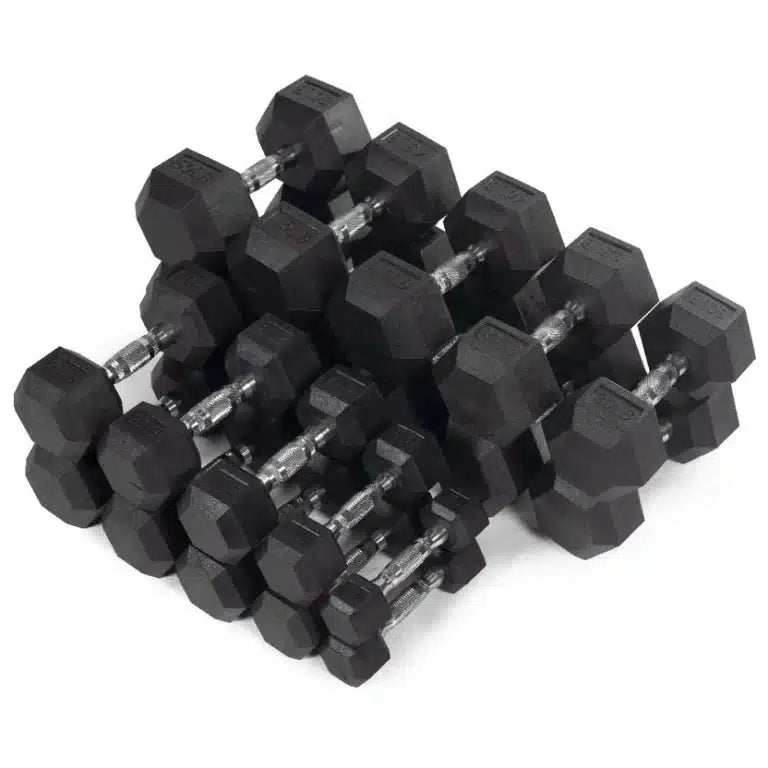 Rubber Hex Dumbbell – Set