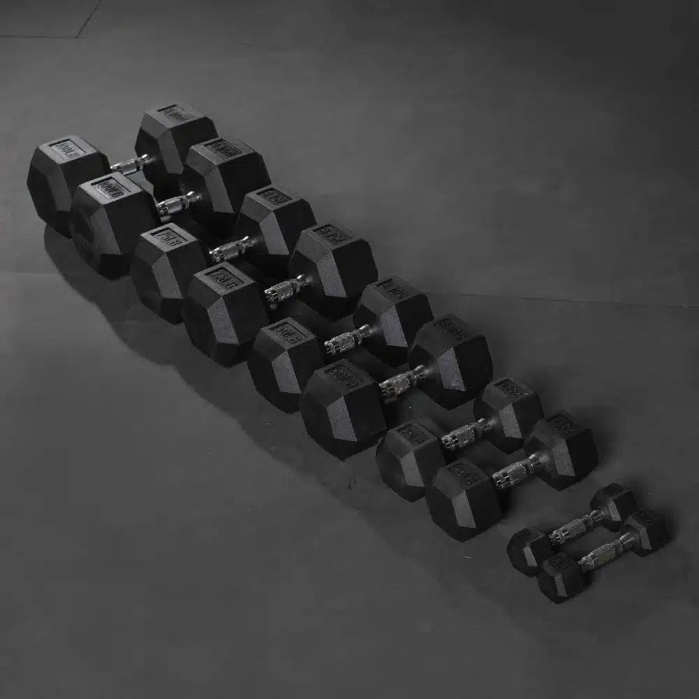 Rubber Hex Dumbbell – Set